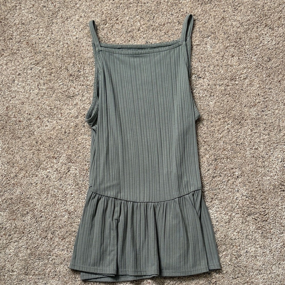 Maurices Green Ribbed Tank Top